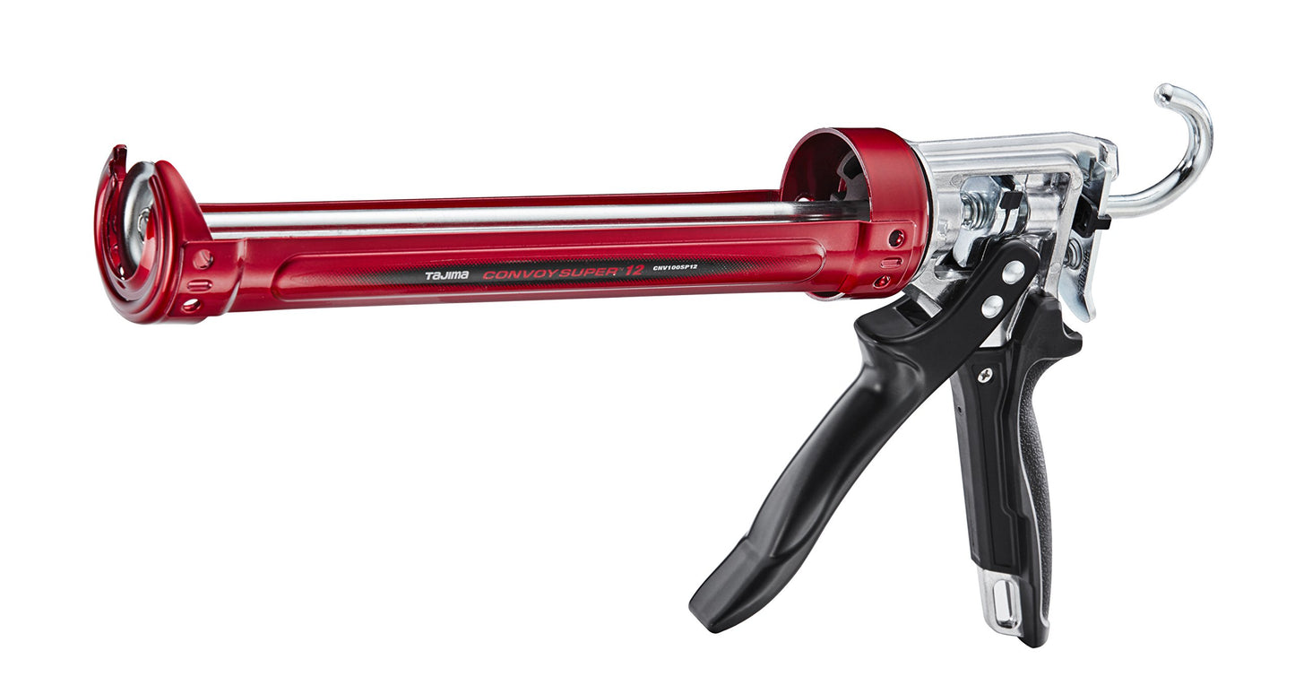 Tajima CNV100SP Convoy Super 12" Caulk Gun, Black/Red