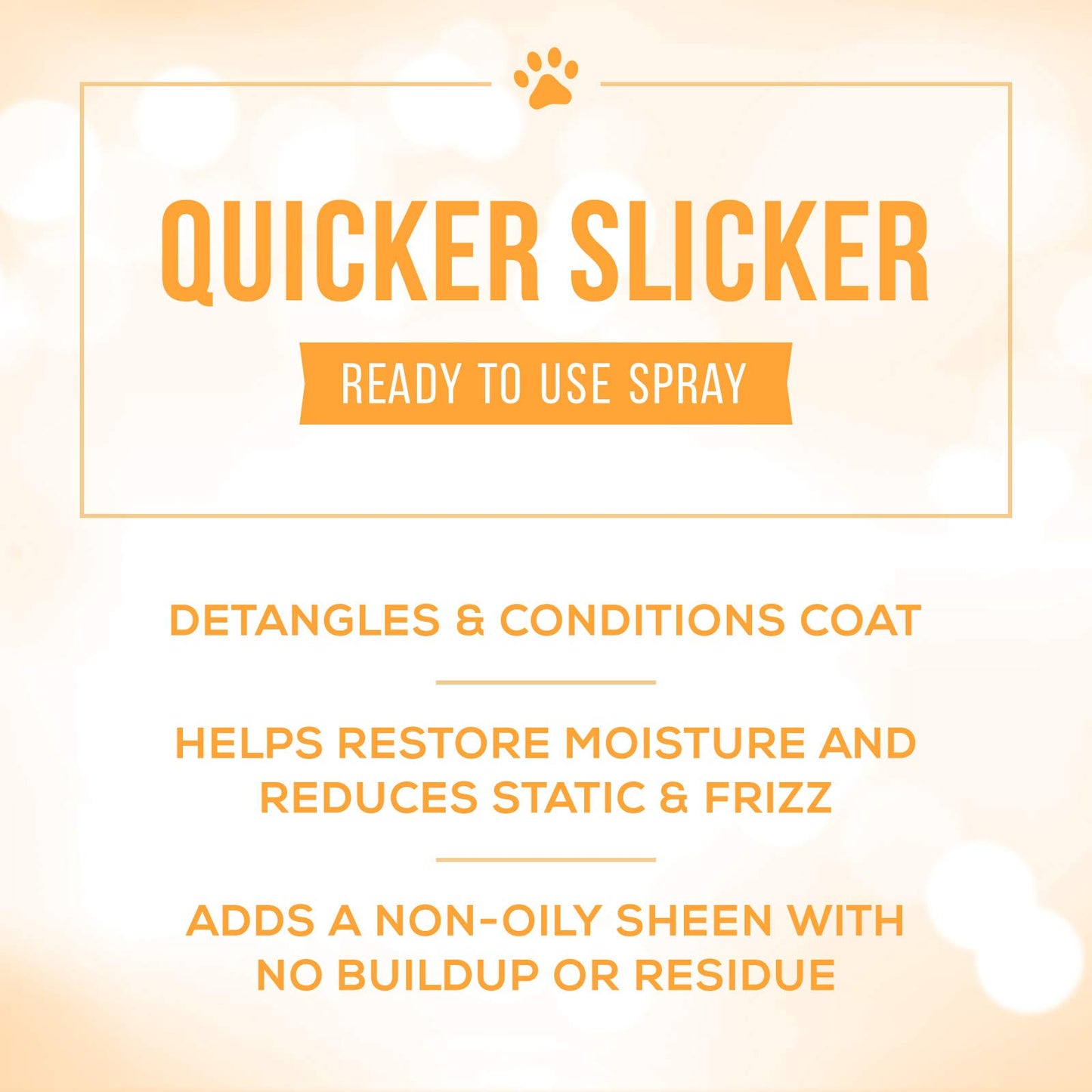 Nature's Specialties Quicker Slicker Ready to Use Detangling and Conditioning Spray, Natural Choice for Professional Groomers, Helps Restore Moisture, Made in USA, 16 oz