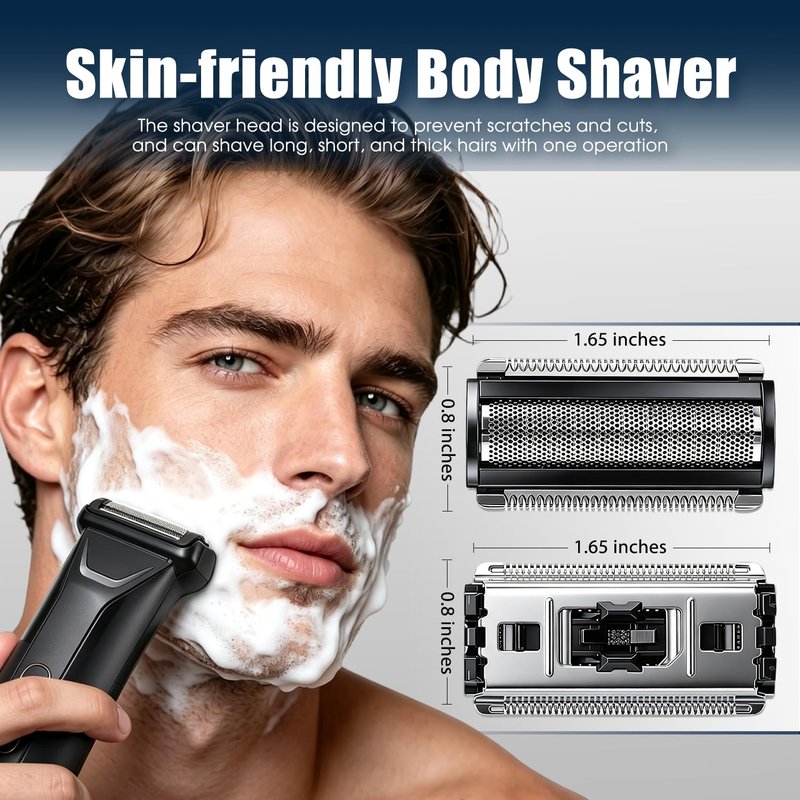 5.0 Ultra Shaver Replacement Blade - Compatible with Lawn Mower 5.0 SkinSafe Razor | Black, 2-Pack