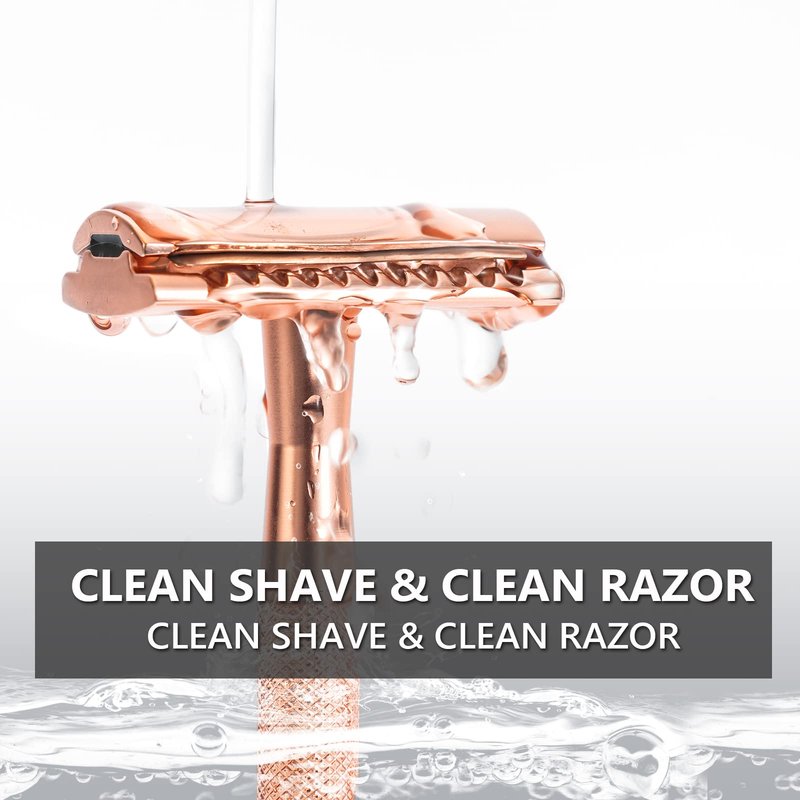 DreamGenius Safety Razor for Men and Women,All Double Edge Razor Blades Lady Razor Eco-Friendly Zero Waste Beauty Environmentally,Rose Gold