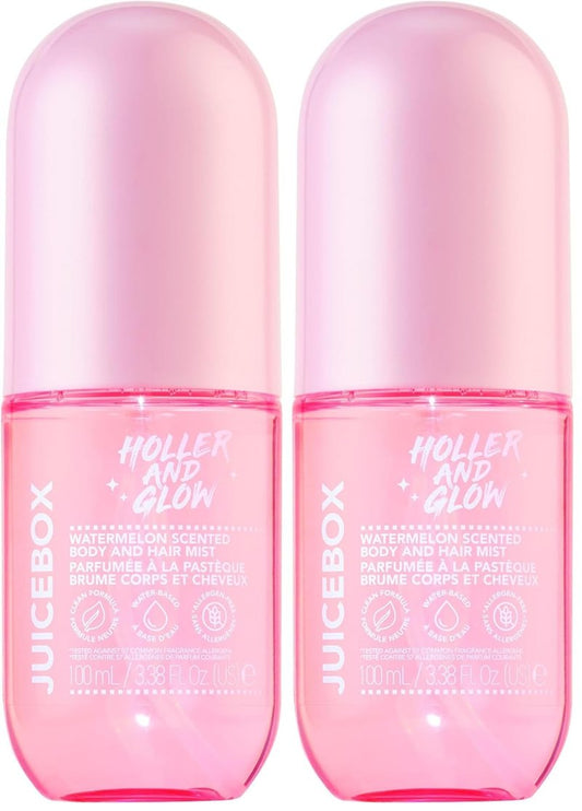 Mood Boosting Juice Box Body & Hair Mist - Fruity Watermelon Spray for Teen Girls | 3.38 Fl Oz