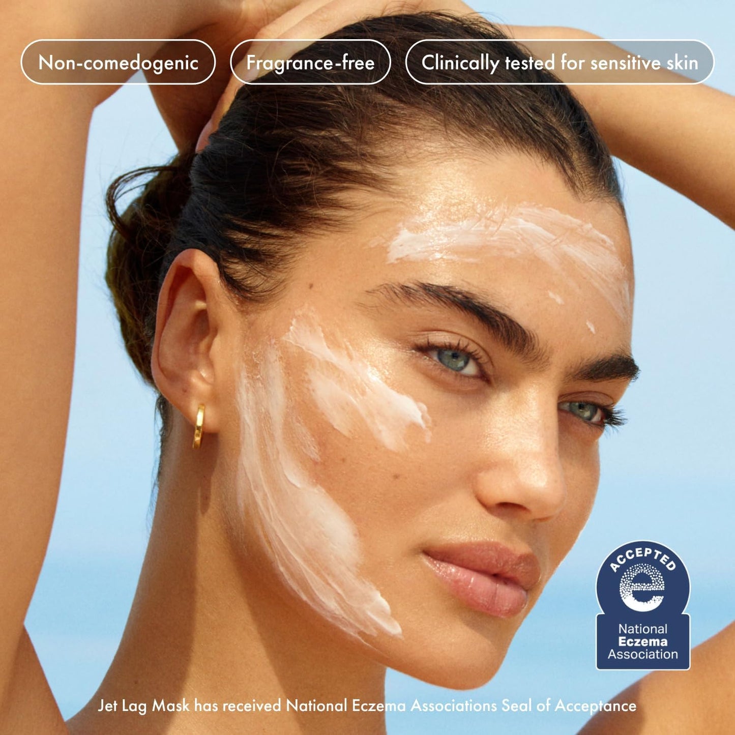 Jet Lag Mask Mini - Hydrating Face Moisturizer & Mask | Enriched with Hyaluronic Acid & Antioxidants (1 Oz)