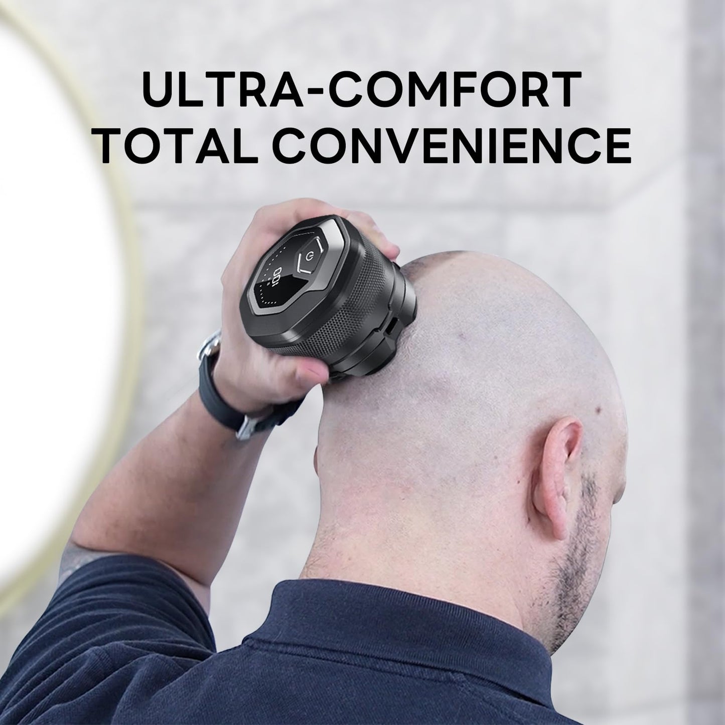 DOAO Head Shavers for Bald Men, 6D Magnetic Floating Blades, Smooth Shave in 3 Minutes, USB-C Rechargeable, 180min Runtime, Wet & Dry, Easy Clean, Anti-Slip Design(A6-Plus)