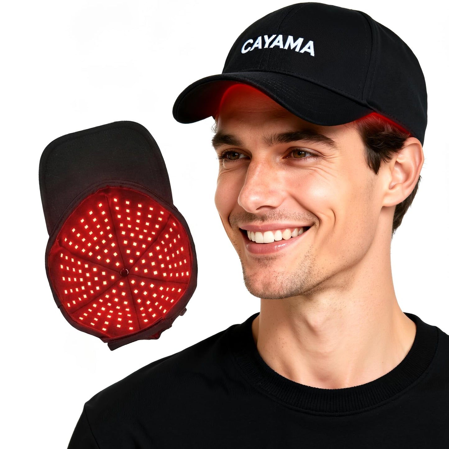 CAYAMA Red Light Hair Growth Cap, 528 Light Emitters, Full Scalp Coverage, Stable Corded Power, Consistent At-Home Sessions for Men & Women