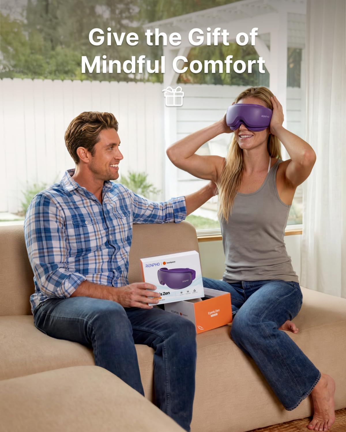 RENPHO Eyeris Zen Meditation Eye Massager - Portable Heated Eye Mask for Relaxation | Ultra-Quiet, Ideal Gift for All Occasions