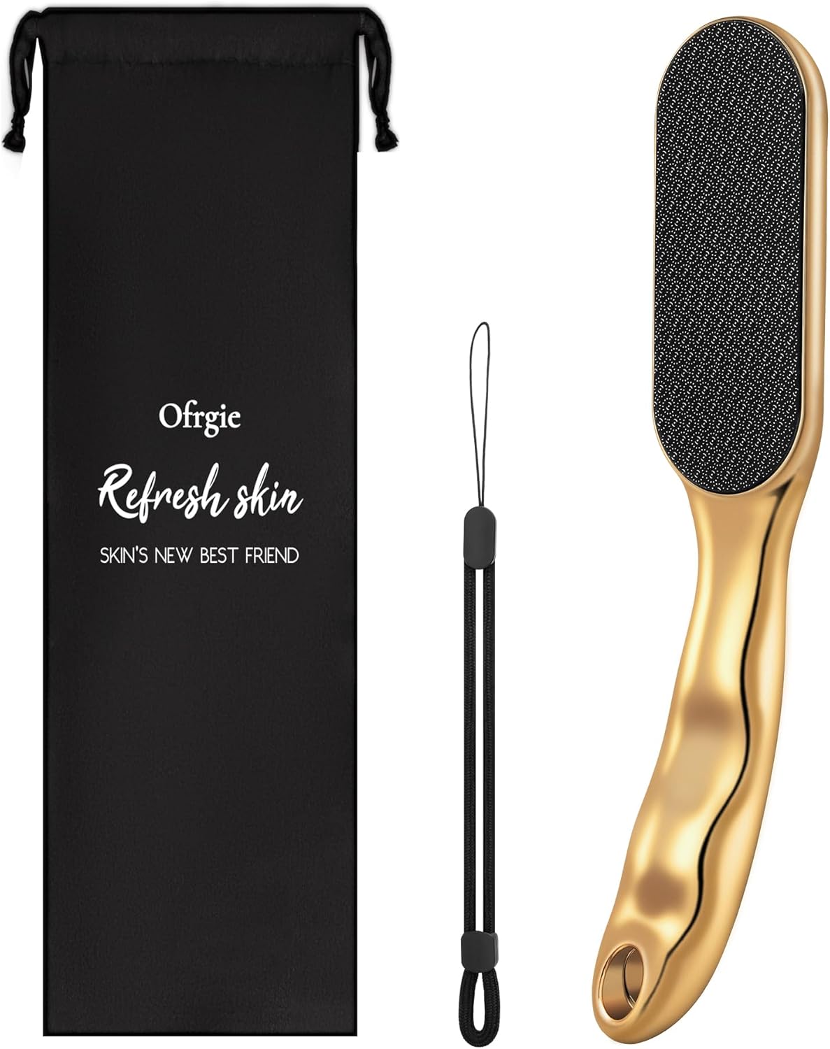 Nano Glass Foot File - Professional Hard Skin Callus Remover with Anti-Slip Handle | Ideal Gift for Beauty Lovers - Golden
