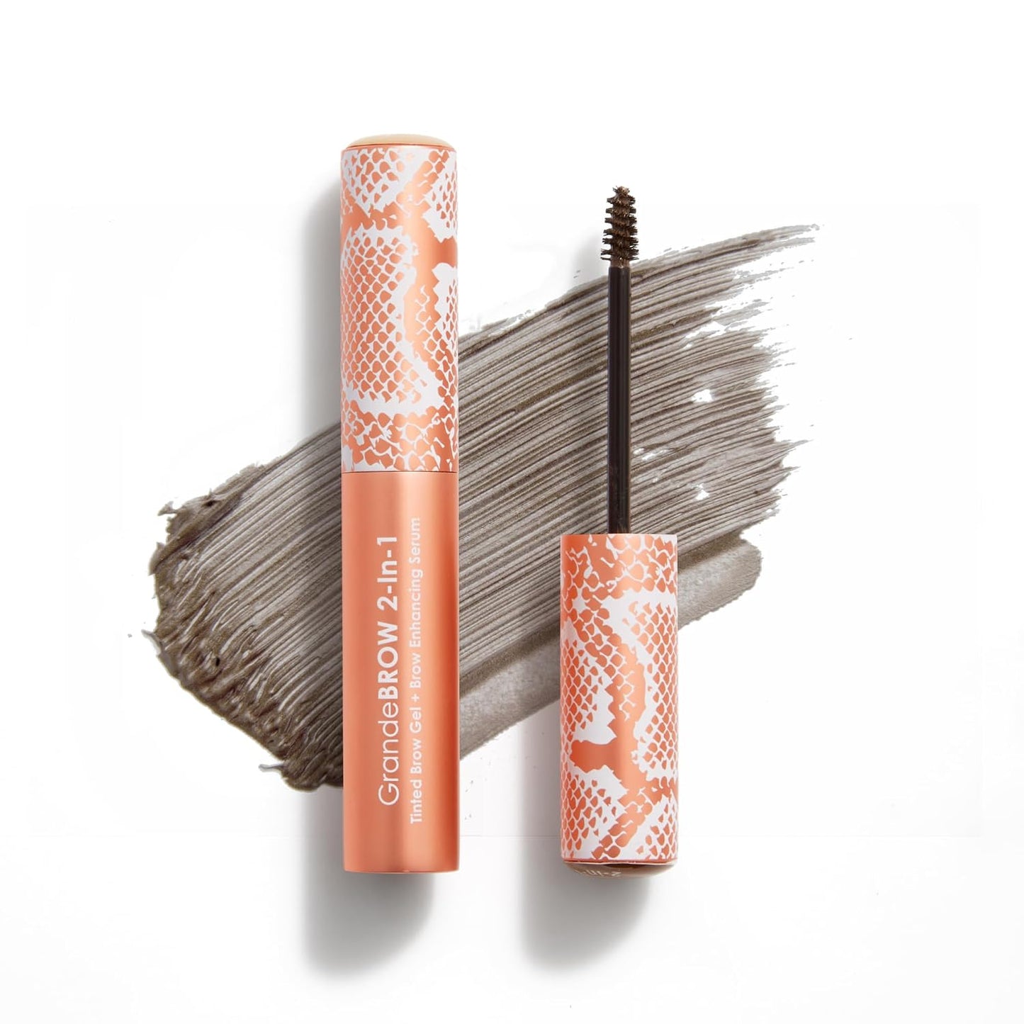 Grande Cosmetics GrandeBROW Tinted Brow Gel & Enhancing Serum - Thicker, Darker Brows with Castor Oil | Long-Lasting Formula