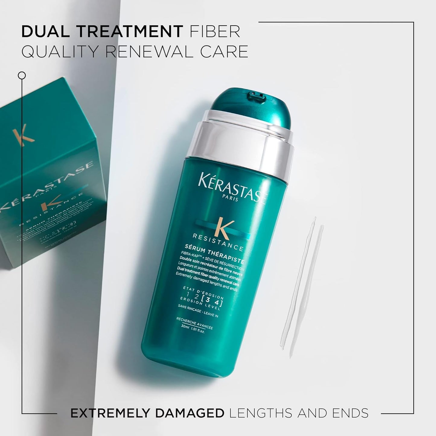 Kérastase Resistance Serum Therapiste - Repairing Hair Serum for Very Damaged Hair | Intense Hydration & Heat Protection Up to 450°F