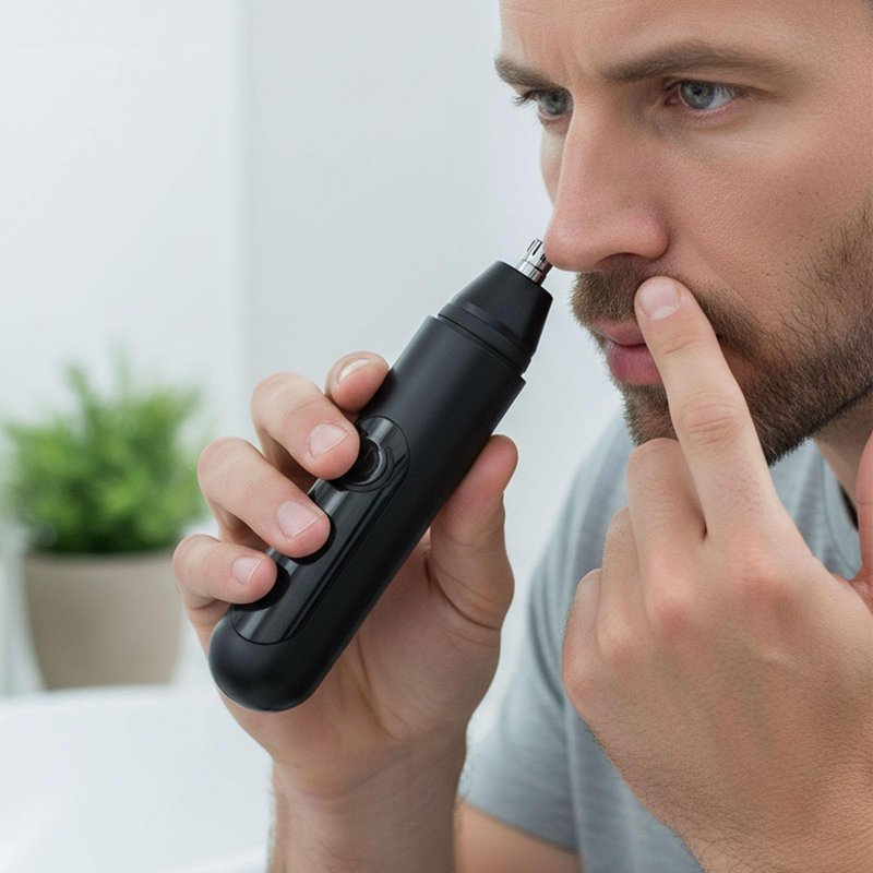 Mr Bold Nose Hair Trimmer, 360° Blade System, Painless and No-Pull Hair Trimmer for Men, Dual Edge Blades for Easy Cleansing