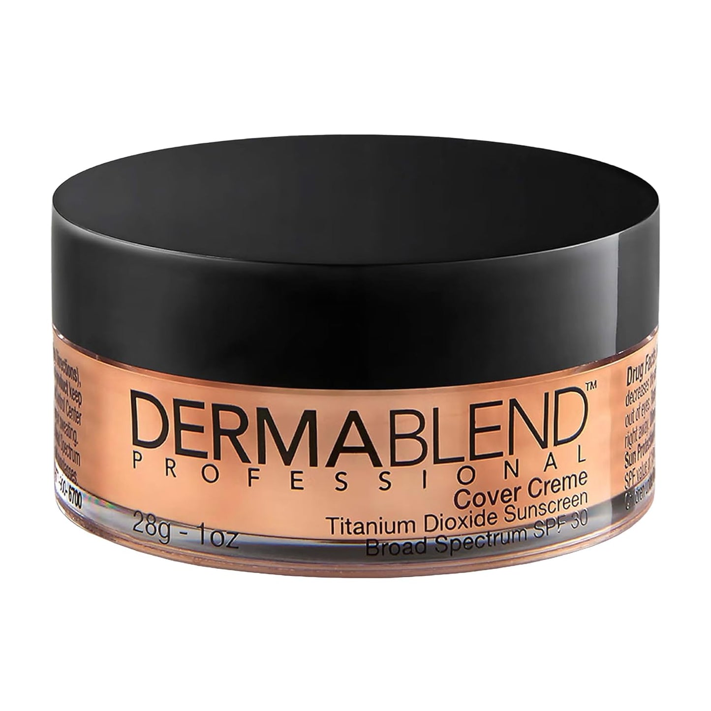 Dermablend Cover Crème - Full Coverage Foundation Makeup | Hydrating Cream Concealer for Dark Circles & Blemishes, SPF 30, 1 Oz