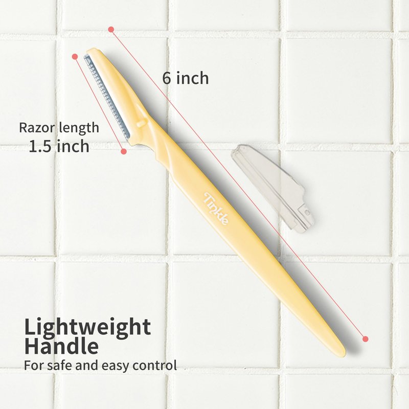 Tinkle Dermaplaning Tool 9ct, Dermaplane Razor for Women, Safe and Easy Peach Fuzz Remover, Eyebrow Trimmer with Protective Cover (3 Packs of 3), Stocking Stuffers