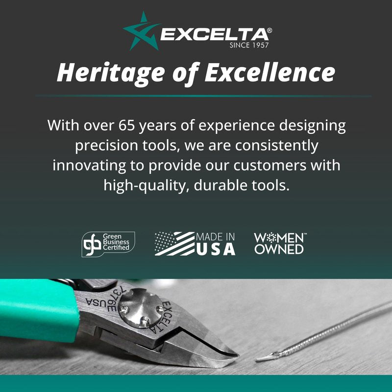 Excelta Curved Very Fine Point Tweezers, 4.5" Anti-Magnetic Stainless Steel, Basic