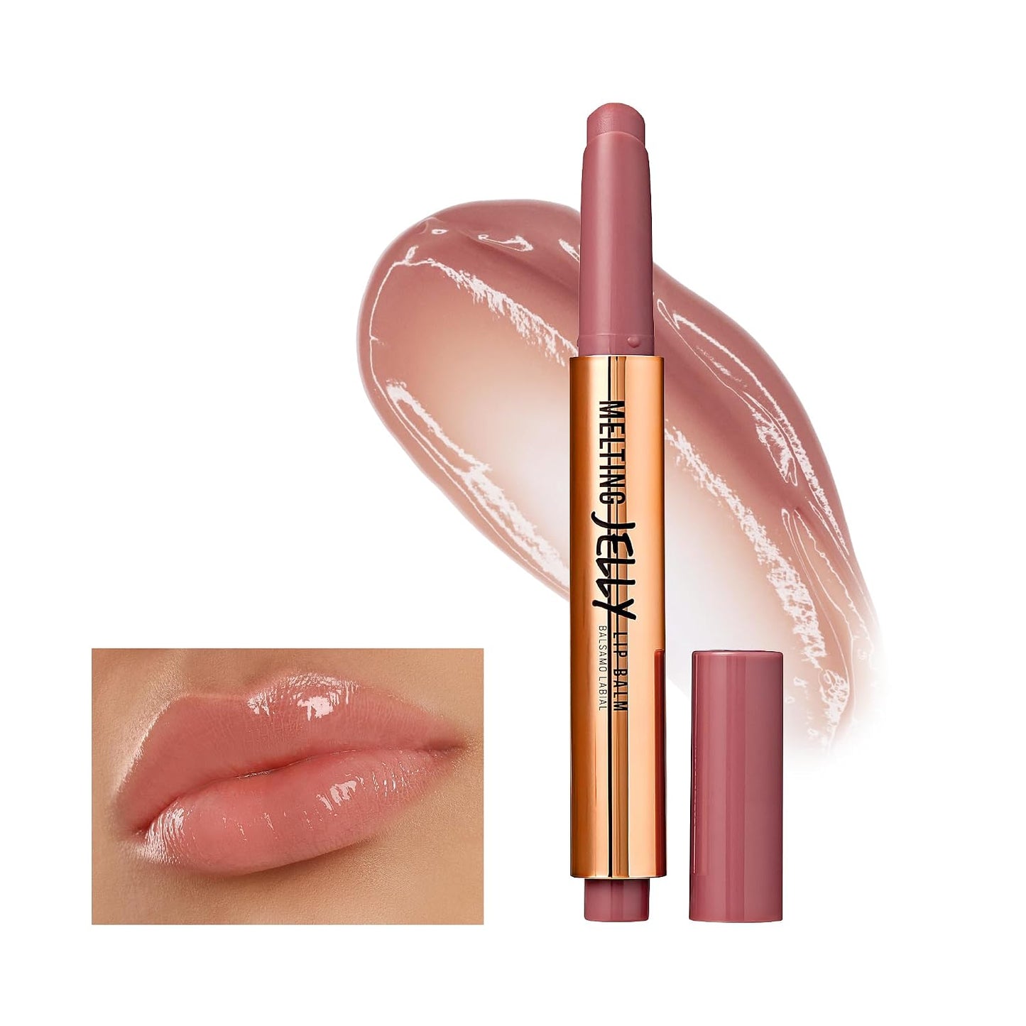 KISS NEW YORK Melting Jelly Lip Balm - High Shine, Moisturizing & Plumping Effect | Chili Mango Flavor