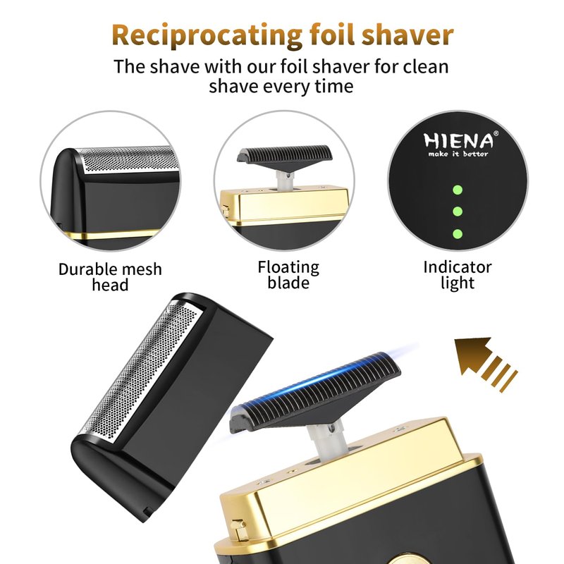 Hair Clippers for Men Professional, Cordless Complete Barber Kit with Electric Hair Clipper T-Blade Beard Trimmer Foil Shaver Nose Trimmer, Men's Hair Cutting Grooming Kit, 8 Guide Combs, Barber/Home