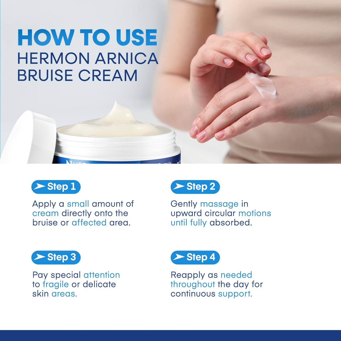 Hermon Arnica Bruise Cream with Vitamin K (4 Fl Oz (Pack of 1))