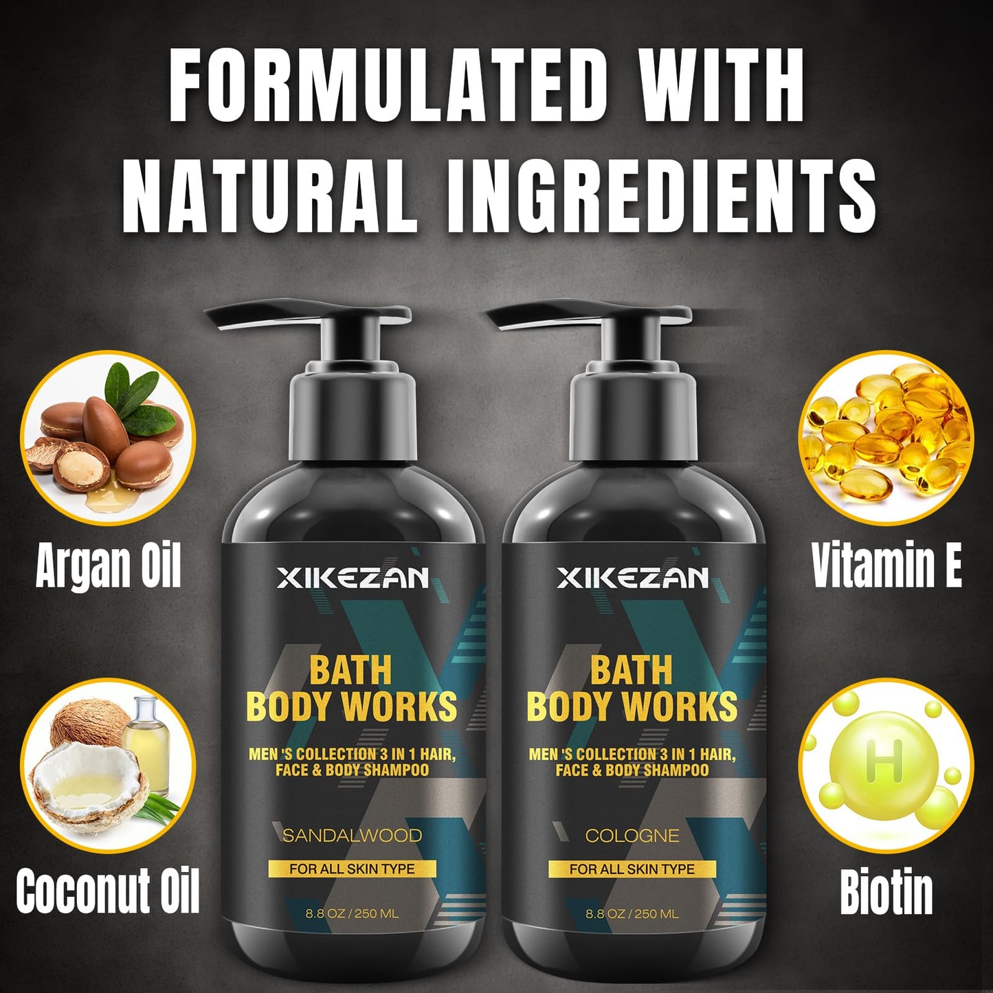 Mens Gifts for Men,Mens Skin Care Kit,Nourishe & Hydrate Skin w/Face Wash,Scrub,Lotion,Cream,Deodorant,Stocking Stuffers for Him Unique Christmas Gifts for Men Him Dad Husband Boyfriend Teen Boy