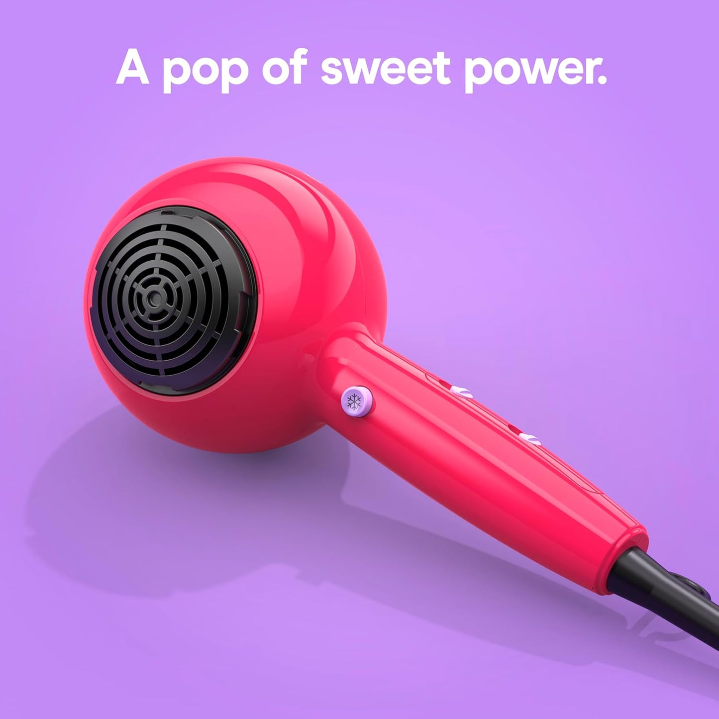 Conair Cake Pop Hair Dryer - Tourmaline Ceramic, 3 Heat/2 Speed Settings | Compact & Lightweight, Pink