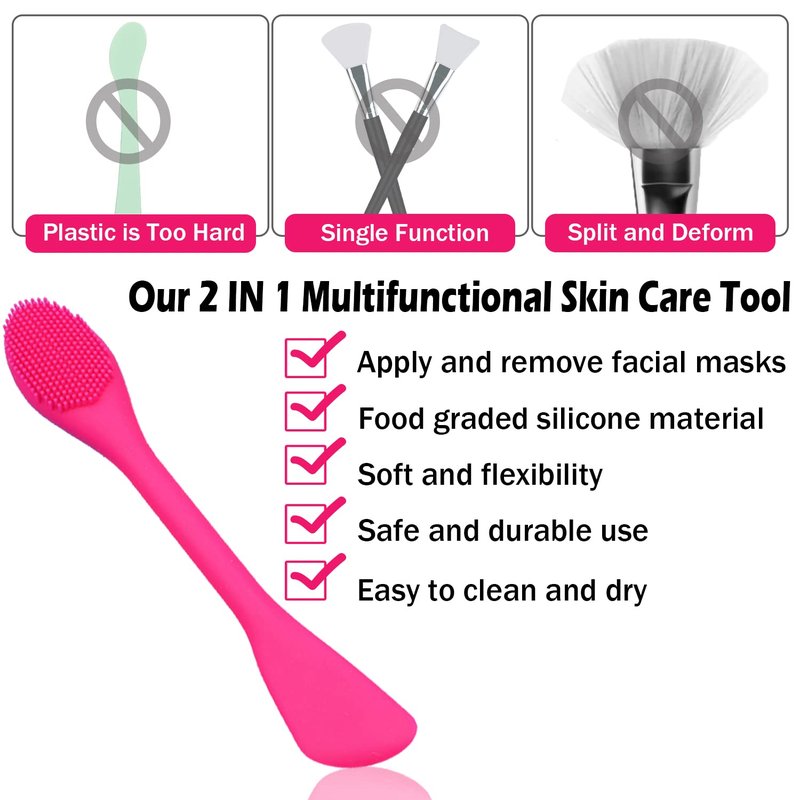 Silicone Facial Cleansing Brush - Deep Pore Cleaner & Acne Remover | Face Massager & Applicator