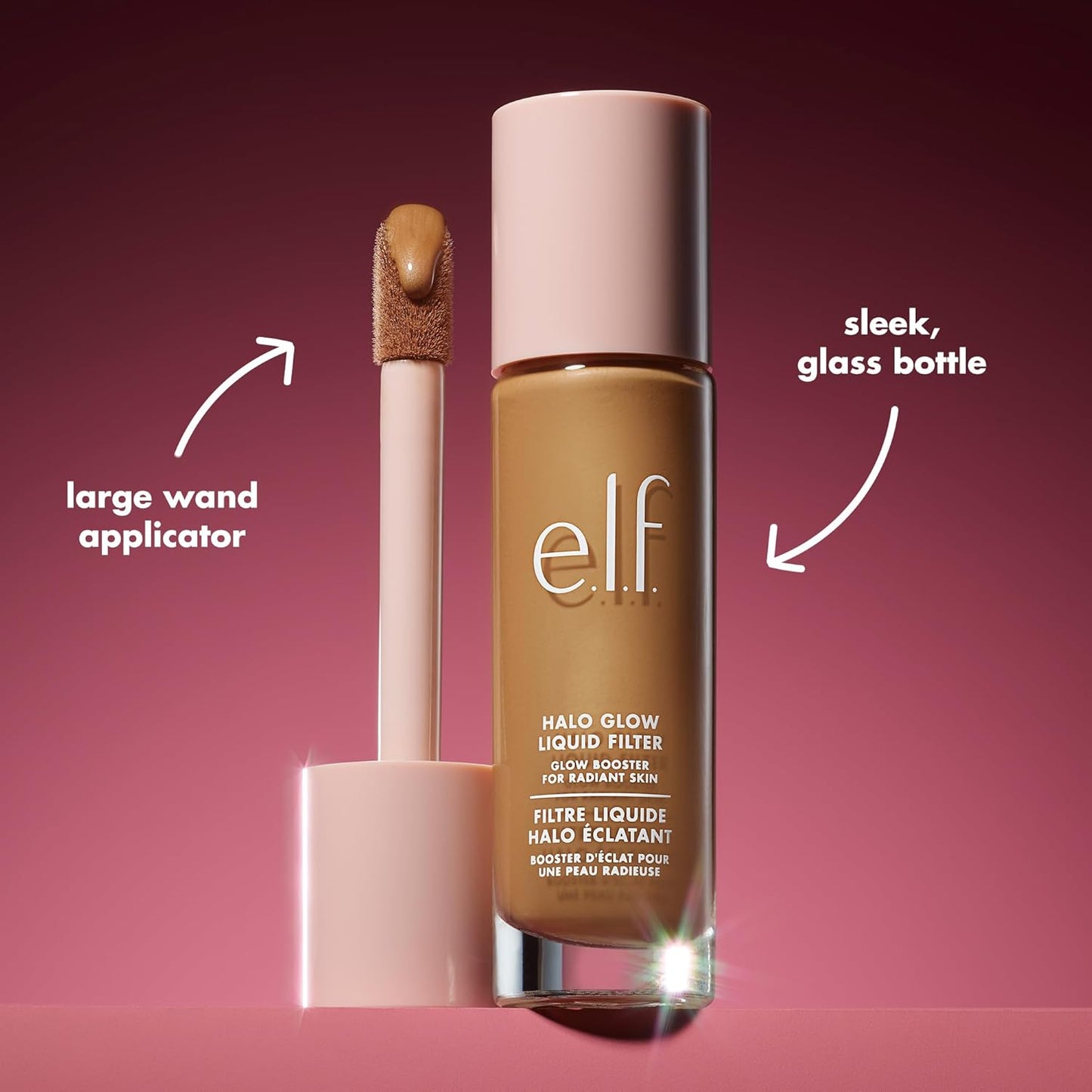 e.l.f. Halo Glow Liquid Filter - Complexion Booster with Hyaluronic Acid for Soft-Focus Glow | 00 Fair Shade