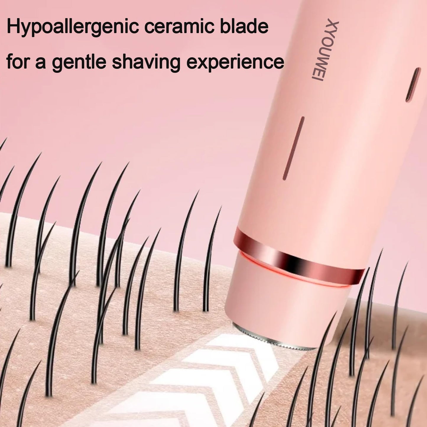 XYOUWEI Electric Shaver for Women, 2 in 1 Bikini Trimmer, USB Rechargeable Electric Razors Body Hair Trimmer for Face Leg Bikini Underarm Arm