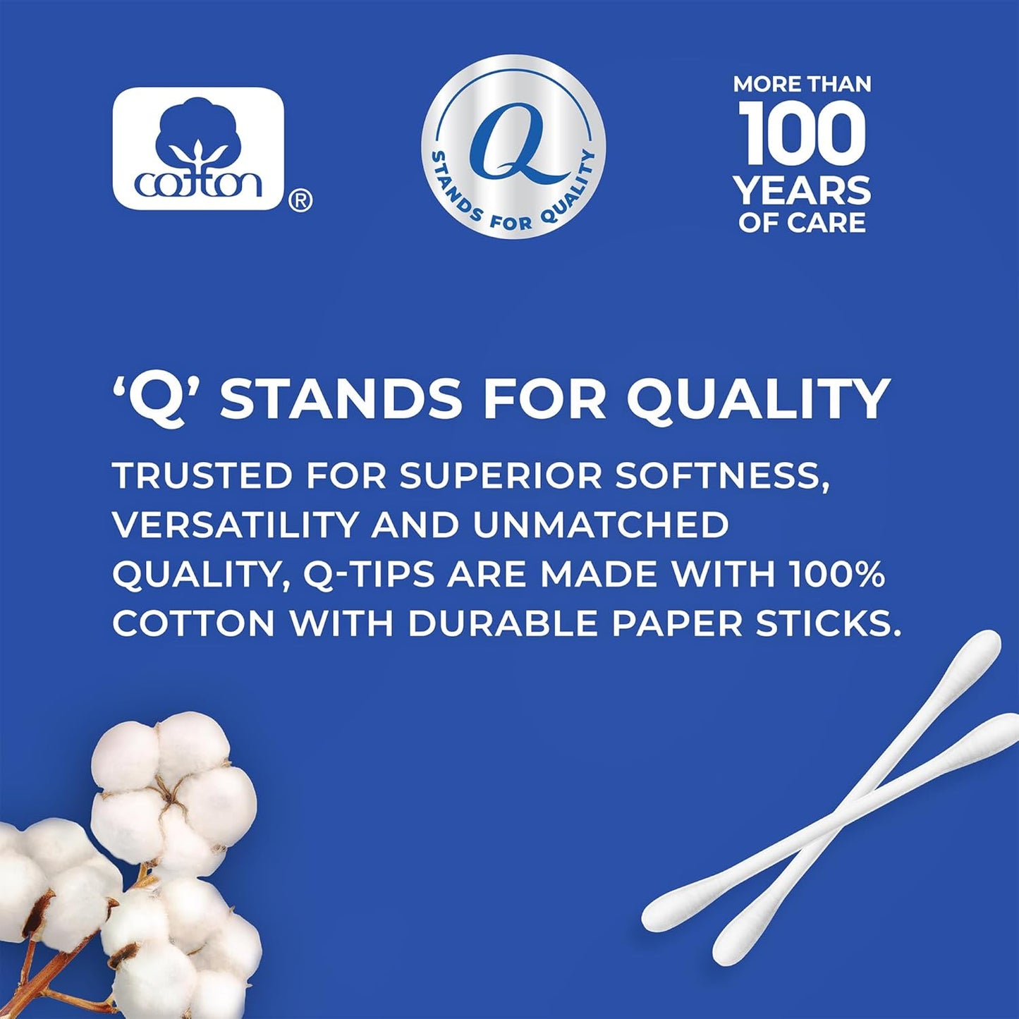 Cotton Swabs - Travel-Size Q-Tips with Soft Tips | 30 Count, 10-Pack for Makeup & Personal Care Essentials