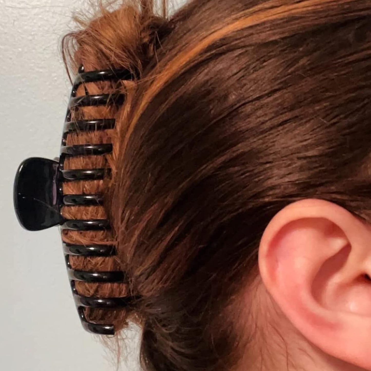 Jumbo Hair Clips for Thick Hair - Long Butterfly Accessories | 5.5 Inch, 2 Pack (Black & Clear)