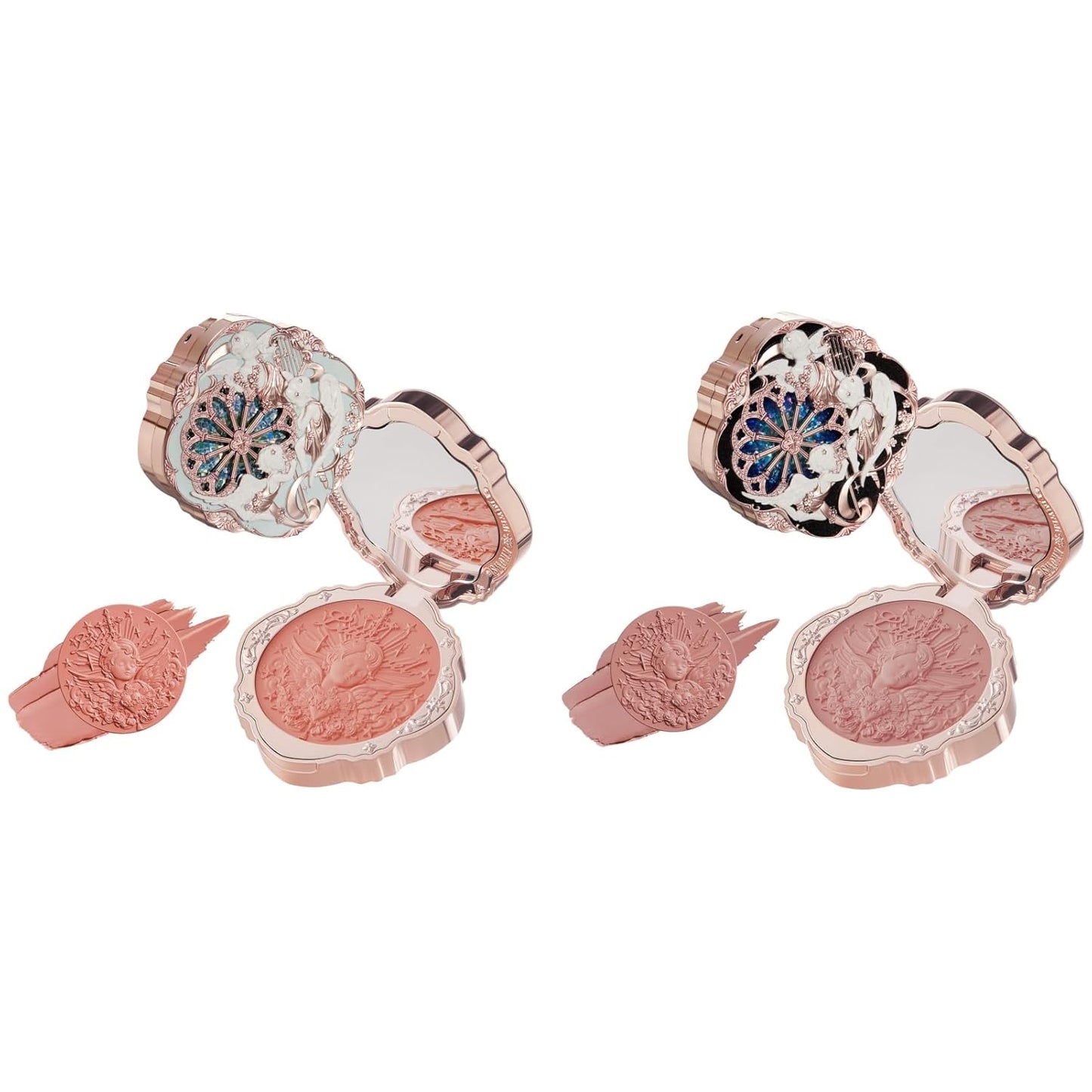 Little Angel Cream Blush Set - Muted Red Hydrating Blush for Cheeks | Buildable & Blendable Dewy Makeup (03 Paradise Poet + 04 Rose Ashes)