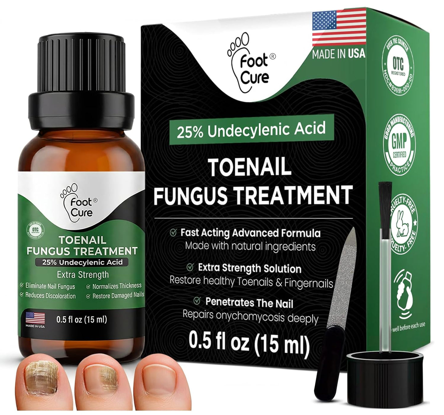 Toenail Fungus Treatment - Extra Strength Nail Repair with Tea Tree & Oregano Oil | Athletes Foot Solution, Made in USA