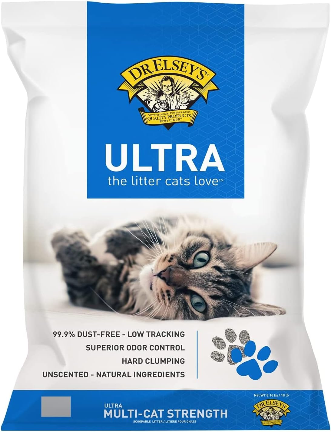 Ultra UnScented Clumping Clay Cat Litter - 40 lb. Bag for Odor Control & Easy Cleanup