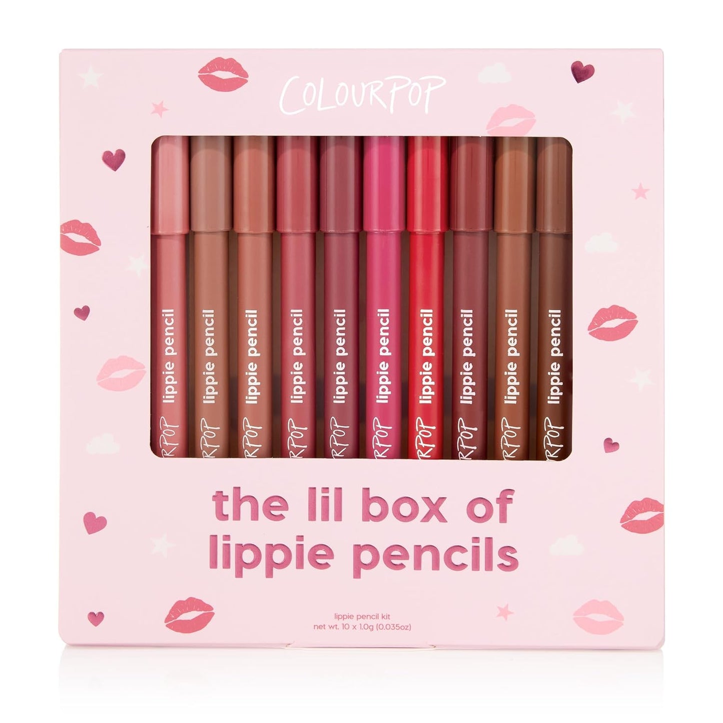 ColourPop Lippie Pencils Makeup Kit - 10-Piece Vegan Lip Liner Set with Creamy Formula | Bold, Long-Wearing Color (3.05 oz)