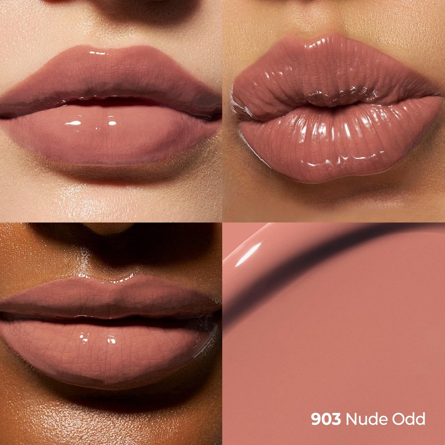 Laka Perfect Twin Lip - Dual-Ended Matte Liquid Lipstick & Clear Gloss | Long Lasting 12 Hour Color, Transfer Proof | High Pigmented Lightweight Non-Sticky | Korean Makeup | #903 Nude Odd, 0.31oz