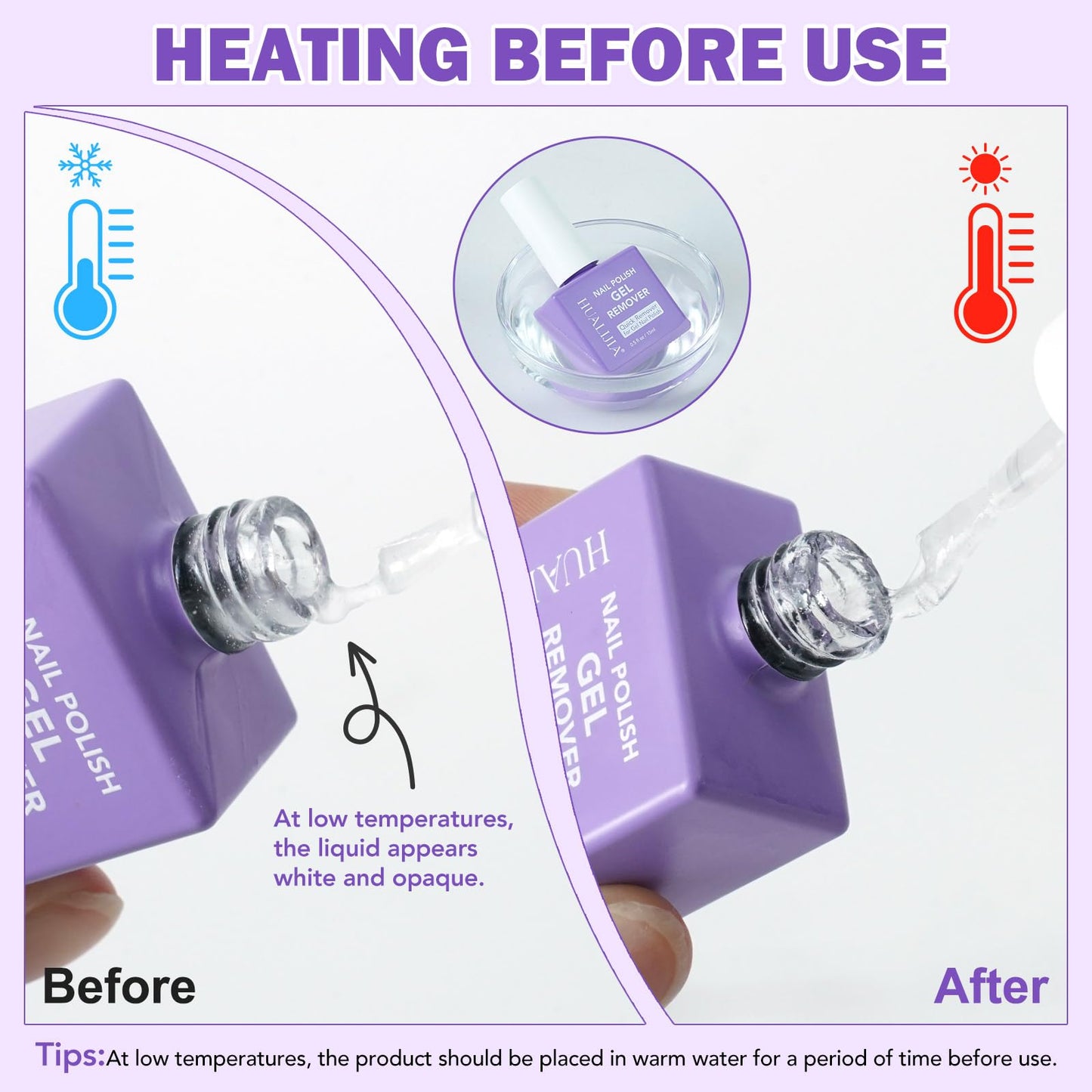 Gel Nail Polish Remover, (2pcs) Gel Polish Remover for Nails, No Need for Foil, Quick & Easy Polish Remover In 3-5 Minutes, No Need Soaking Or Wrapping-0.5 floz