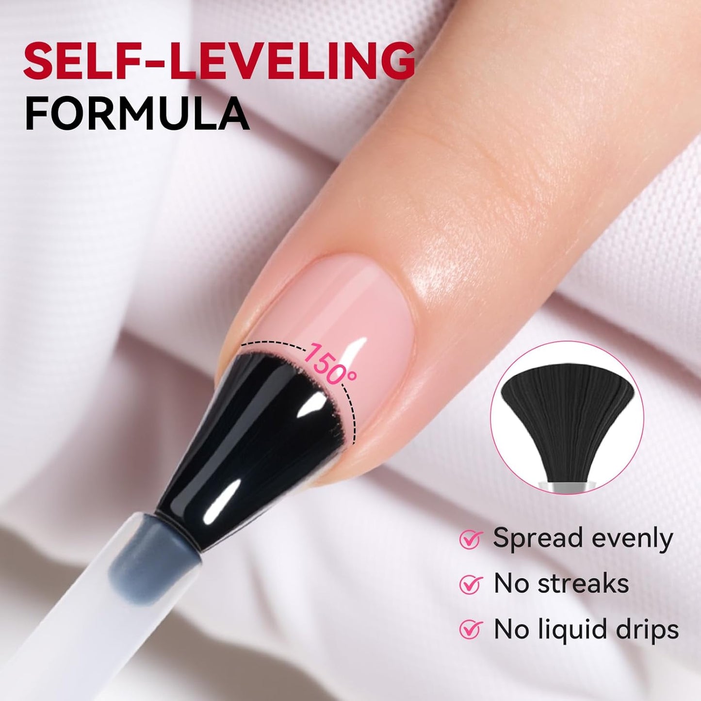 Makartt Gel Base Coat - Long-Lasting Clear Nail Polish | 15ml Upgraded Formula for Home DIY