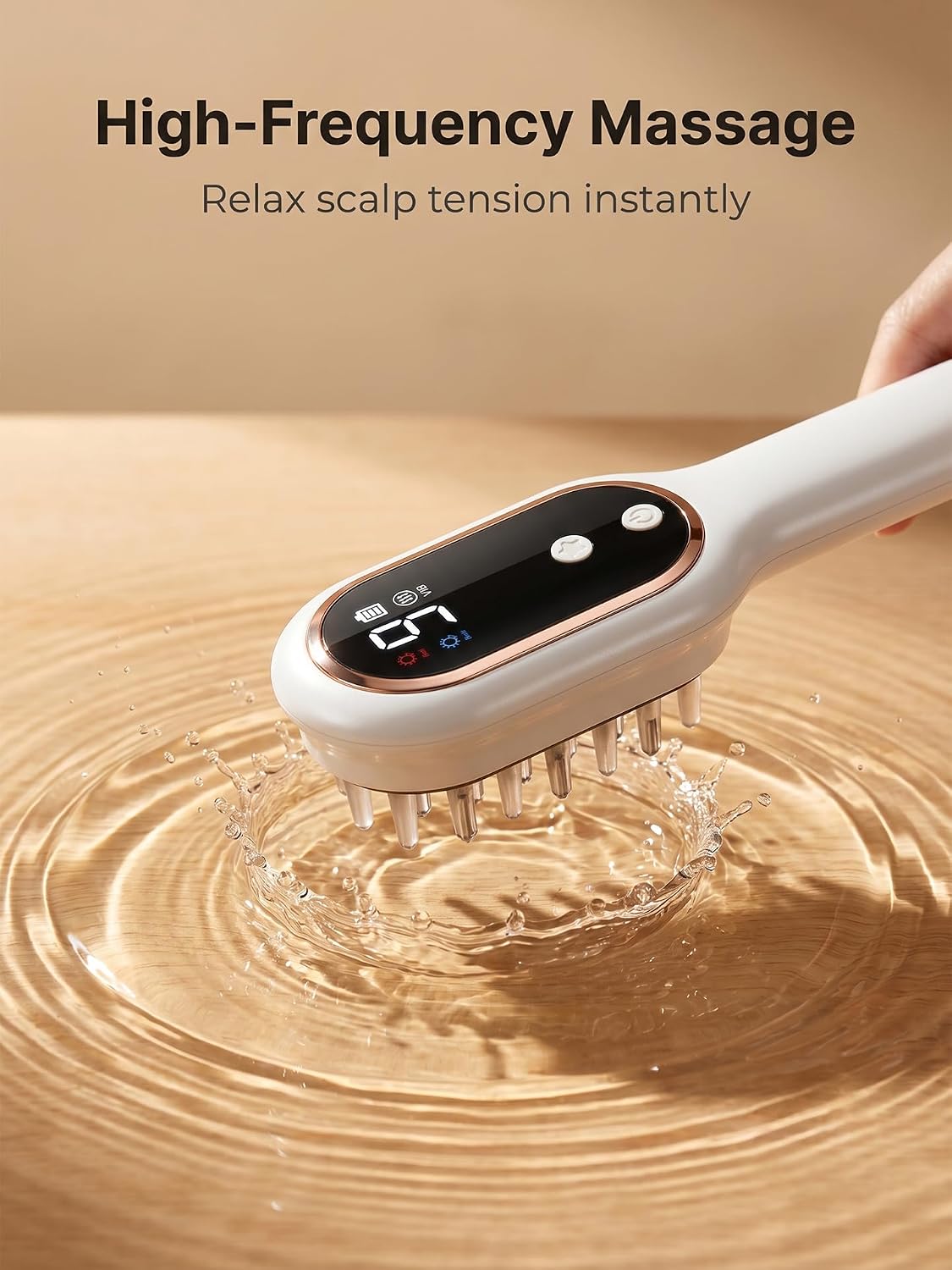 Red Light Therapy Device - 650Nm Cordless Laser Brush for Hair Growth | Portable Scalp Treatment for Men & Women