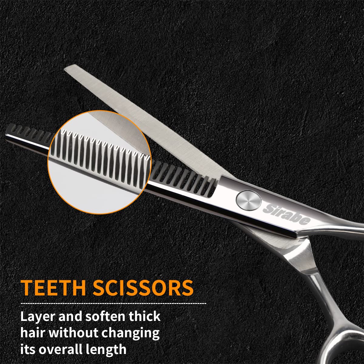 Professional Hair Cutting Scissors Set - 6.5 Inch Thinning Shears for Beard Trimming & Hairdressing | Includes Comb & Case