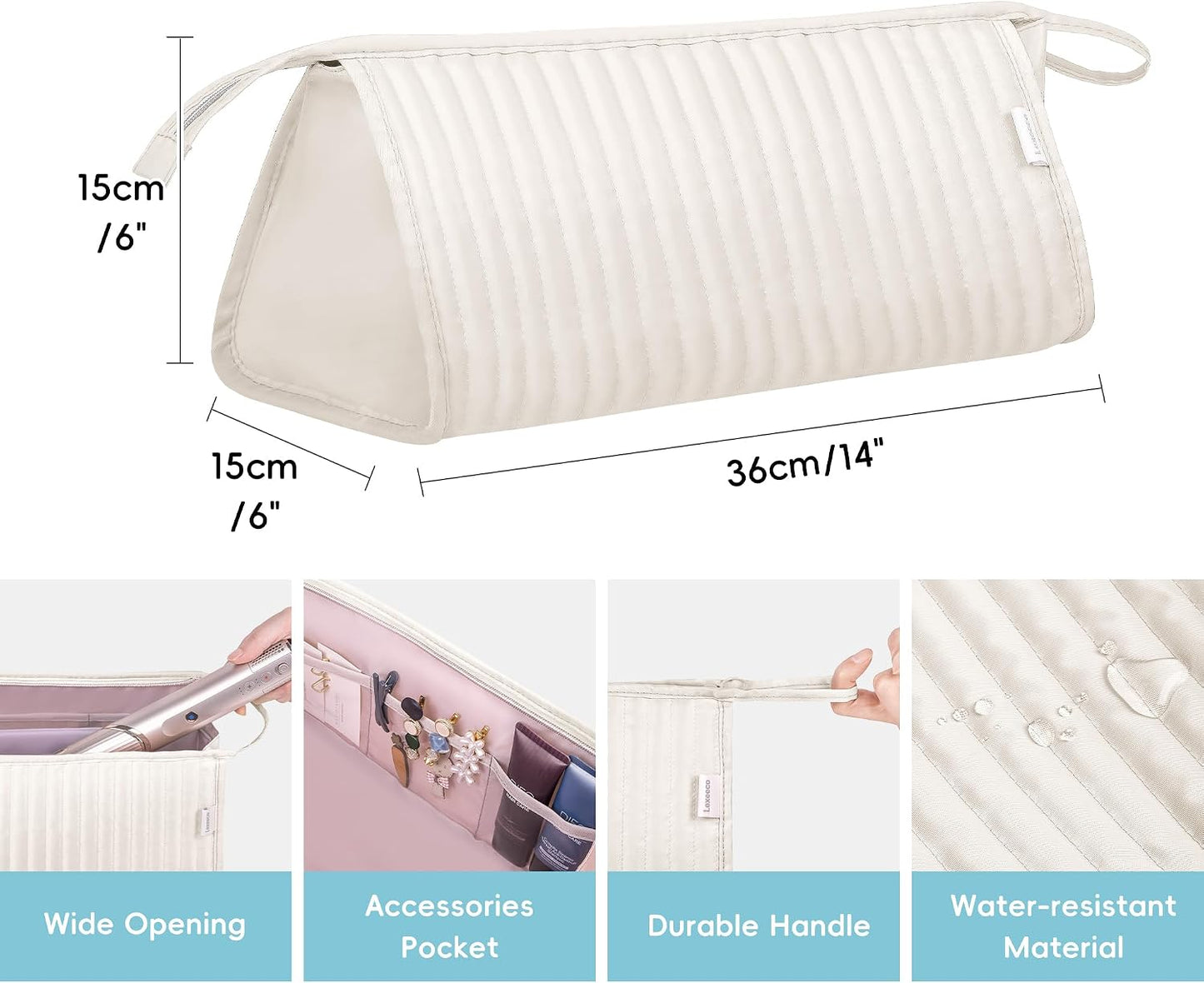 Travel Case for Shark Flexstyle & Revlon Hair Tools - Portable Organizer Bag | Beige
