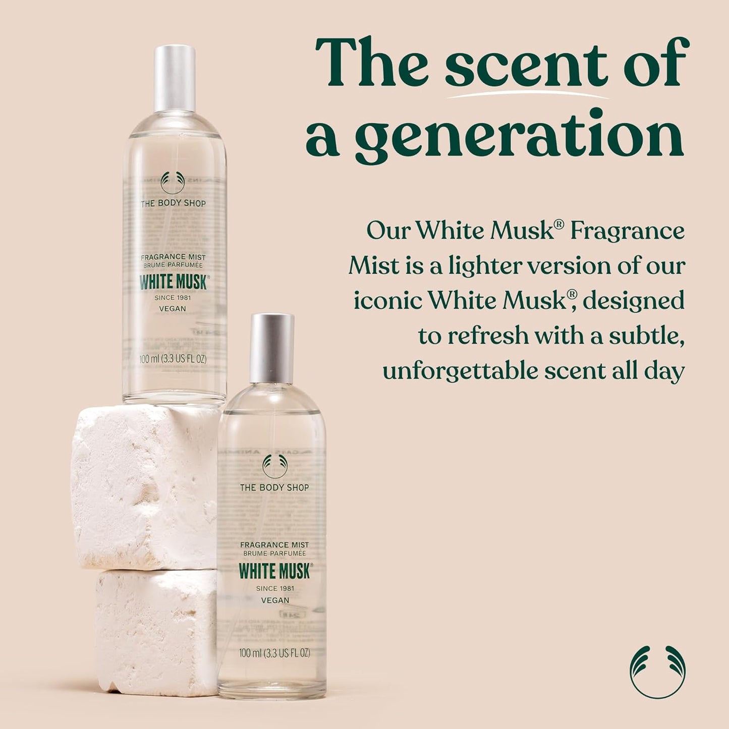 White Musk Body Mist - Unisex Fragrance with Jasmine & Lily | Vegan & Cruelty-Free, 100 ml / 3.3 fl oz