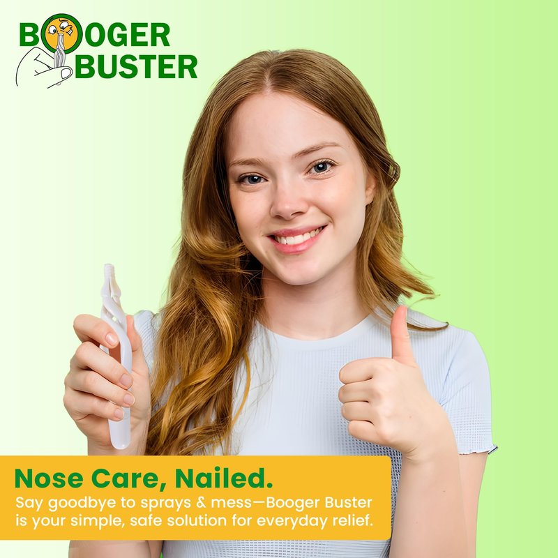 BOOGER BUSTER, Nose Cleaner, Massaging for The Nose, Essential Cleaner, Unique Sensation, Must-Have, White