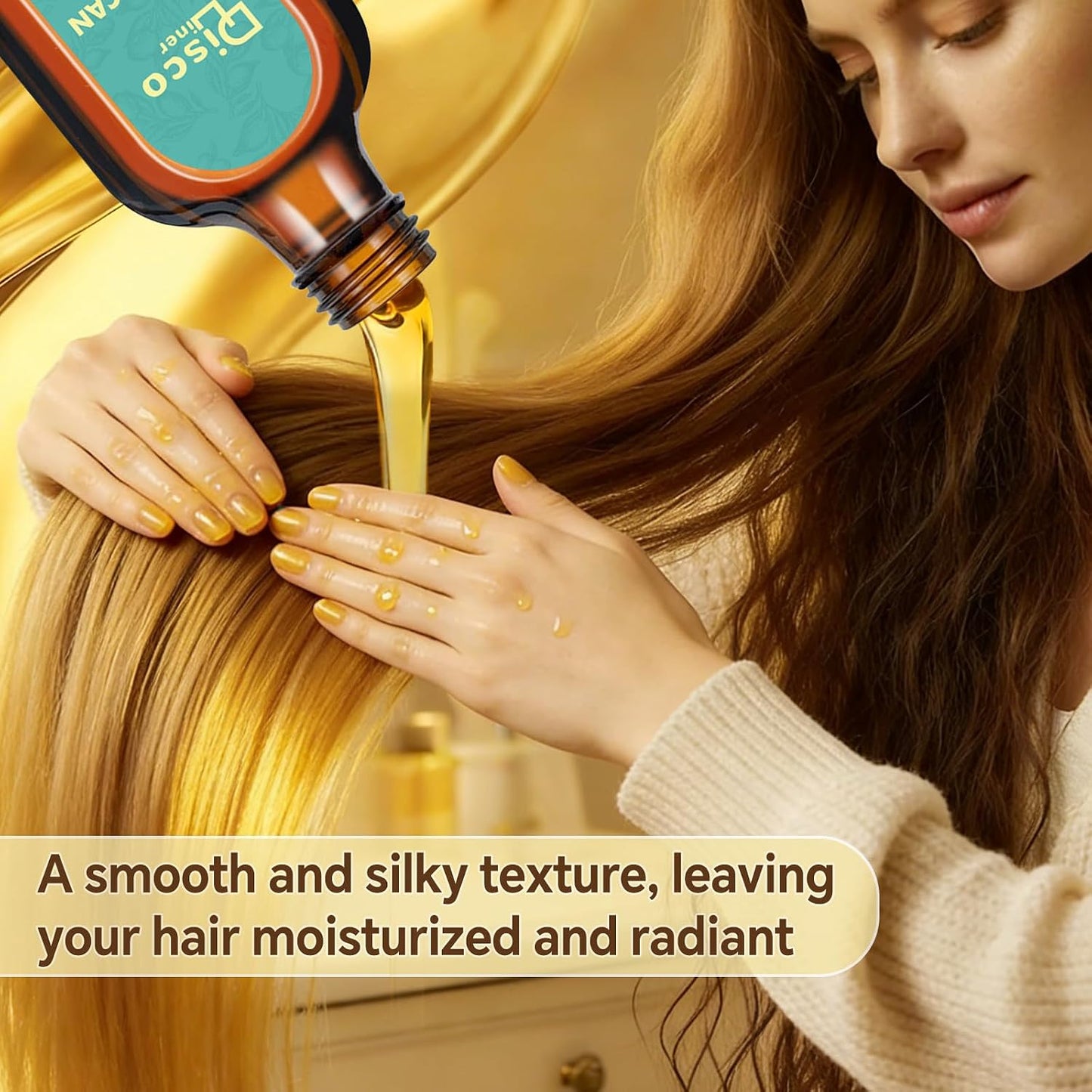 Luxury Moroccan Hair Oil - Hydrating Treatment for Dry, Frizzy Hair & Split Ends | 1000ml