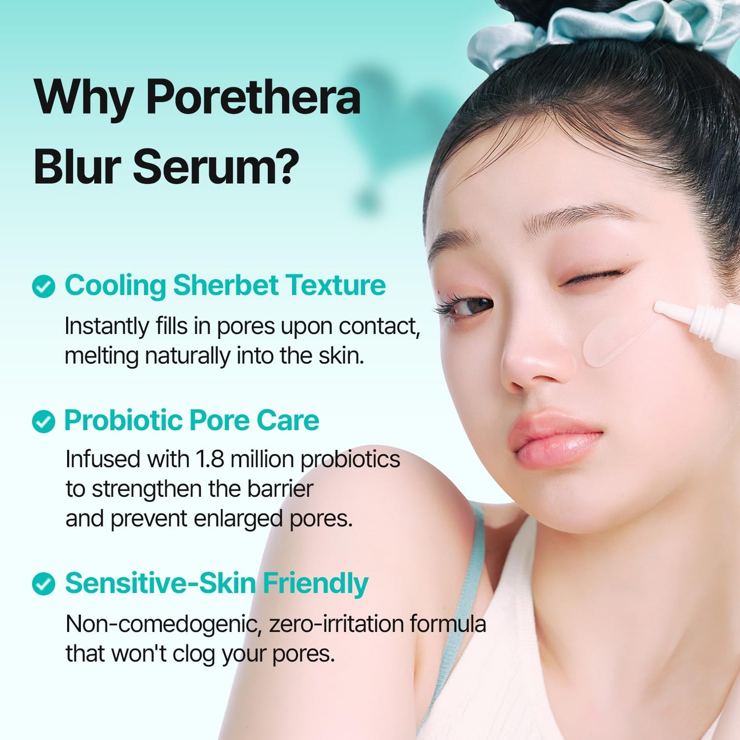 MEDITHERAPY Porethera Real Bifida Blur Serum 1.01 fl oz - No-Wash Primer Serum with Tannin Complex & Niacinamide - Visual Pore Coverage, Sebum Control & Barrier Support for Oily, Uneven Skin