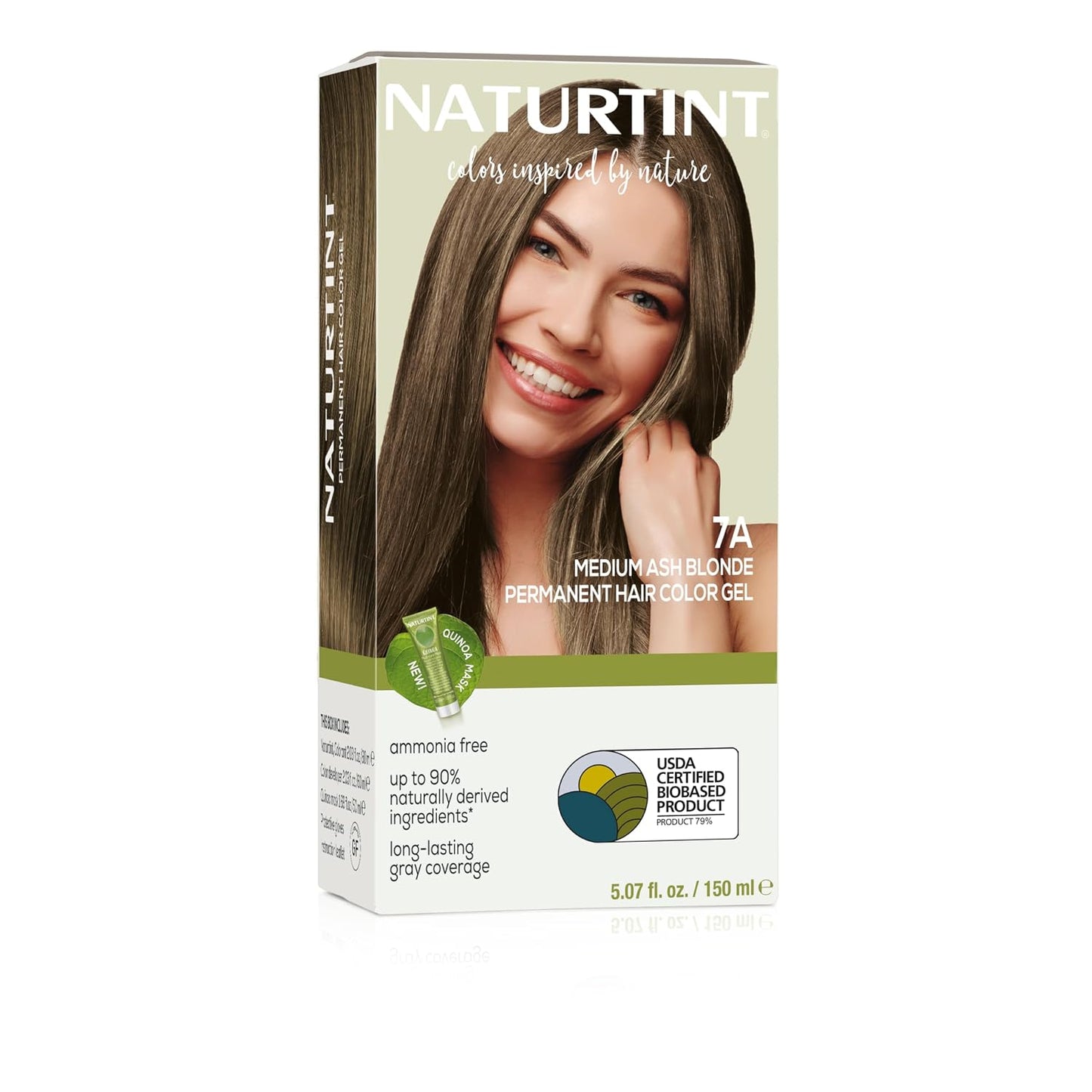 Naturtint 7N Hazelnut Blonde Permanent Hair Color | Ammonia-Free, Vegan, 100% Gray Coverage, Long-Lasting Results