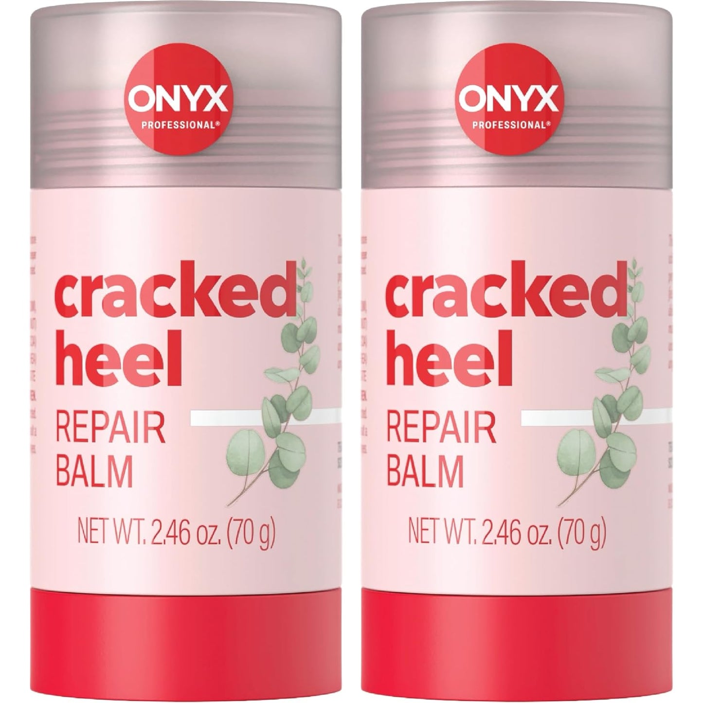 Onyx Cracked Heel Repair Balm Stick - Moisturizing Treatment for Dry Feet | Citrus Scent, 2-Pack