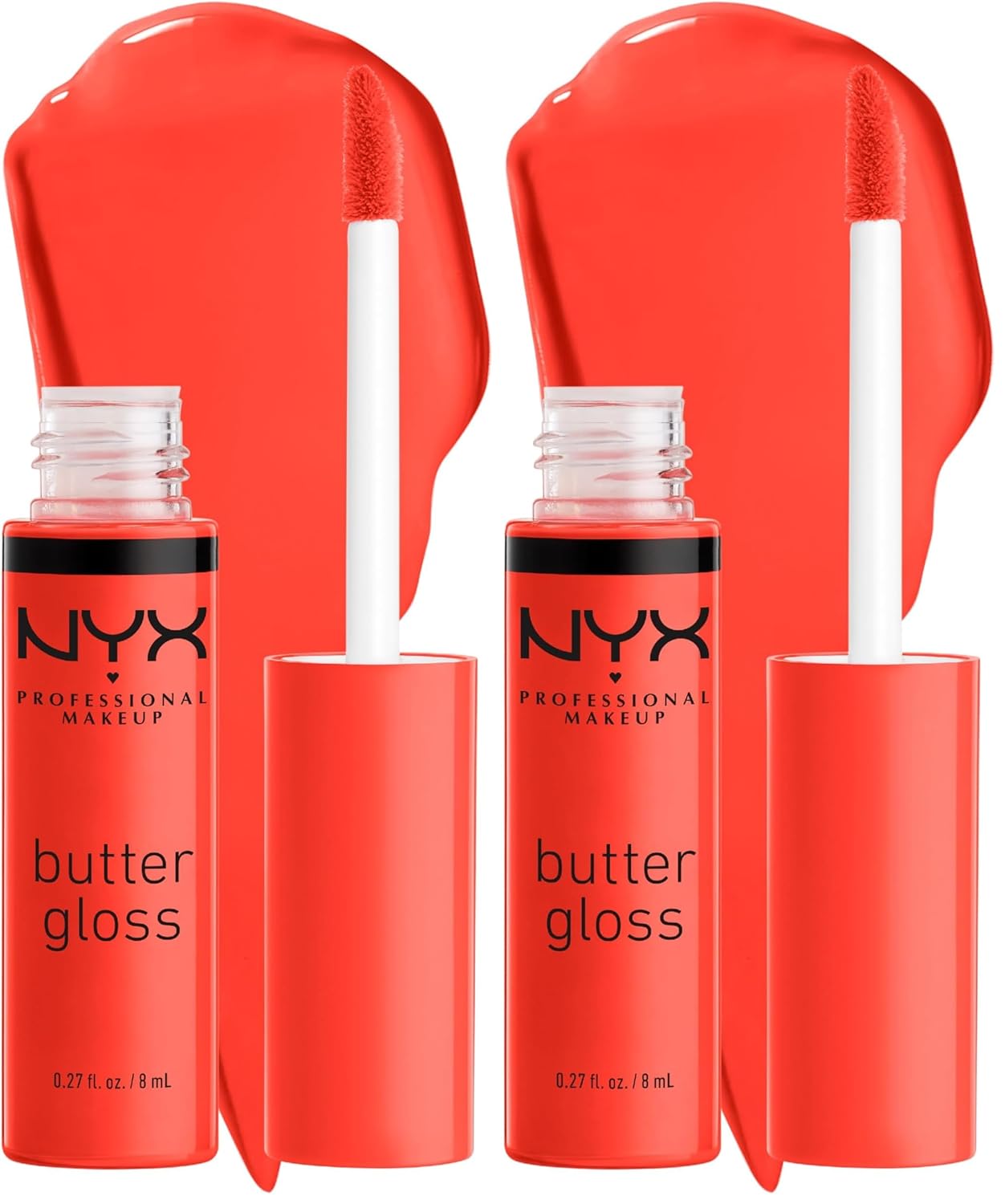NYX Butter Gloss - Non-Sticky Brown Sugar Lip Gloss Trio | 3 Flavors: Sugar High, Spiked Toffee, Butterscotch