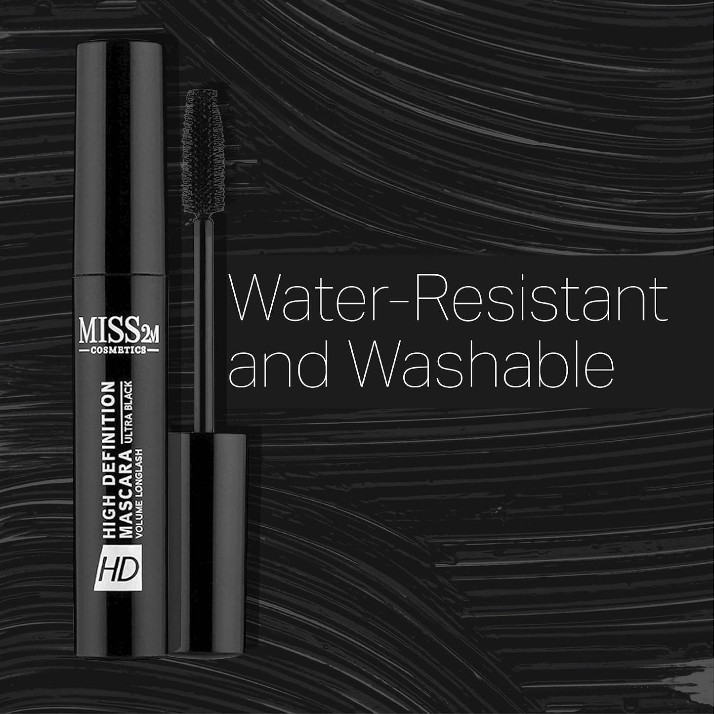 Lengthening Mascara - HD Lash Lift for Volume | Washable Ultra-Black Formula, 0.24 Fl Oz