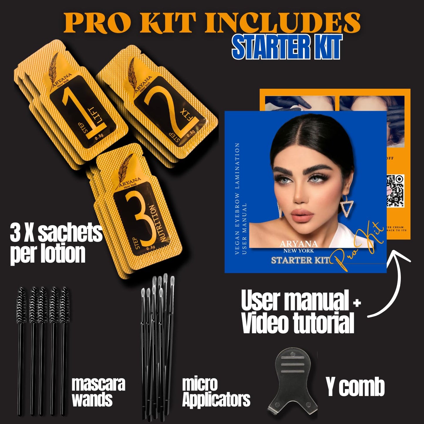 Brow Lamination Kit - Professional Brow Lift Starter Kit for Perfectly Shaped Brows | Easy to Use