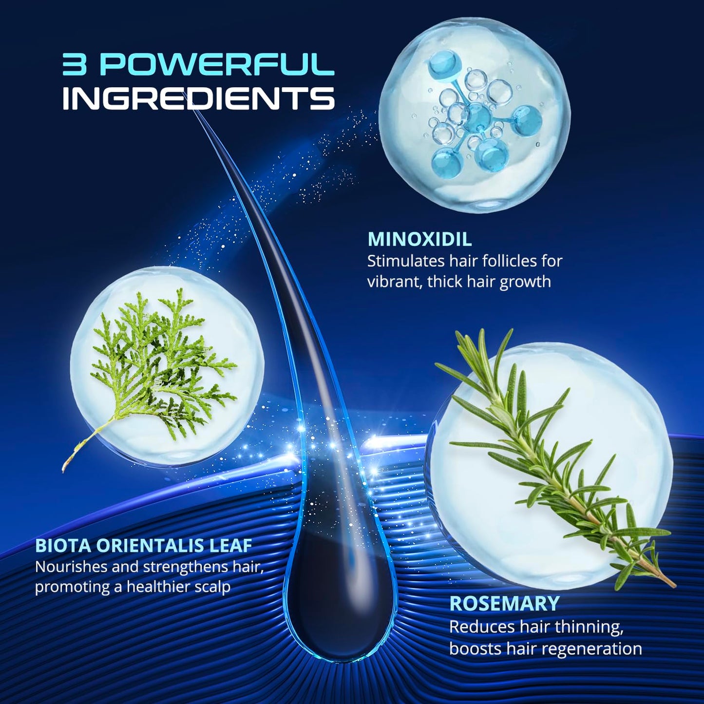 Minoxidil Hair Growth Spray for Men & Women - Extra Strength 5% Solution with Rosemary - 60ml