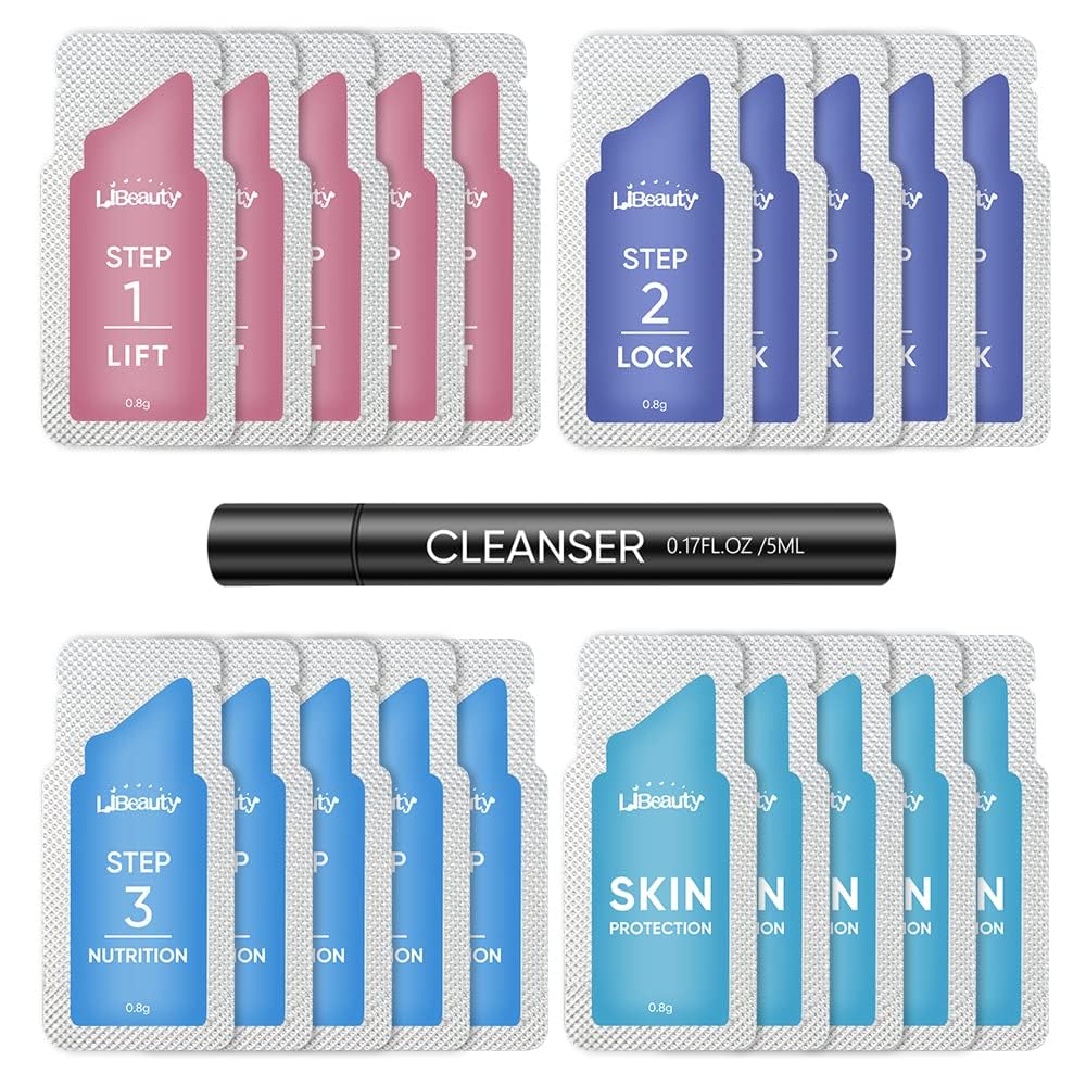 Brow Lamination Kit - Lasting 8 Weeks Home Perm Set | Upgraded Curling & Perming Lotion (20 Pcs)