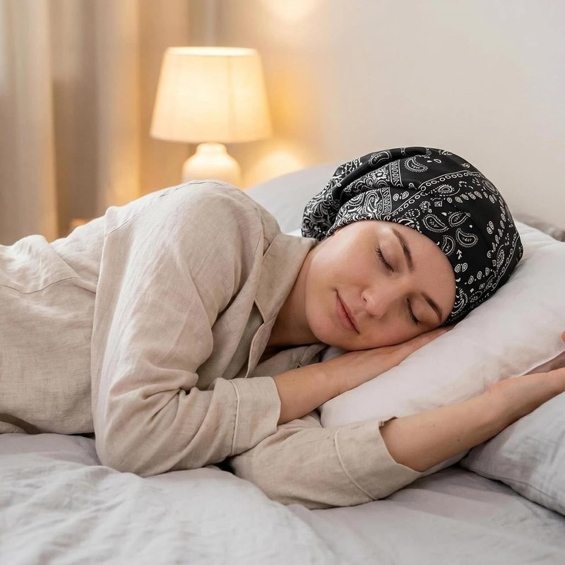 Mulberry Silk Hair Bonnet - Adjustable Sleep Bonnet for Women & Men | Real Silk Lining