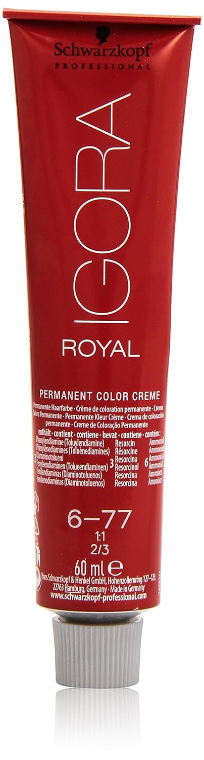 Igora Royal Hair Color - 6-77 Dark Blonde Copper - 60ml Tube