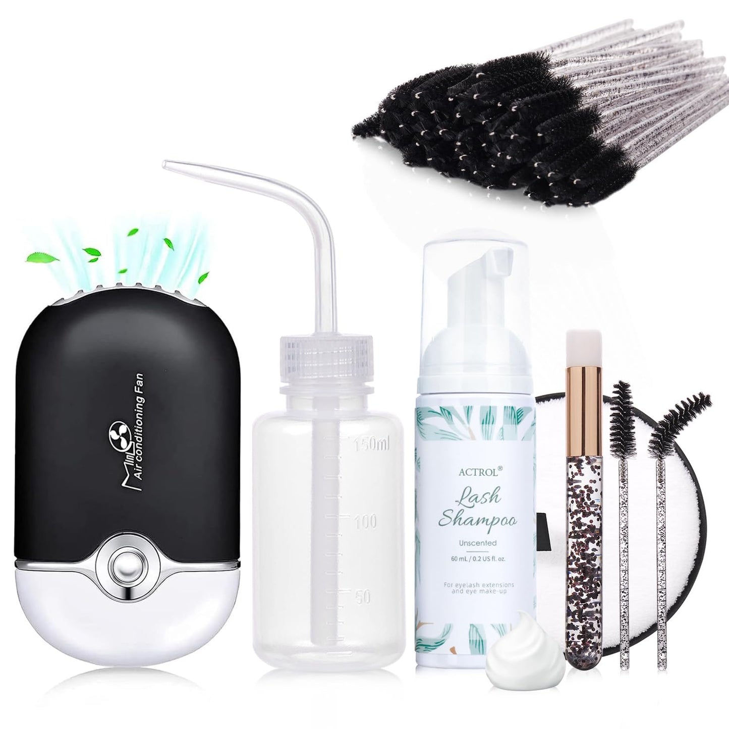 Eyelash Extension Cleanser - Natural Aloe Foaming Shampoo 60ML | Paraben & Sulfate Free, Non-Irritating
